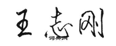 駱恆光王志剛行書個性簽名怎么寫