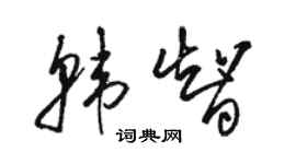 駱恆光韓智草書個性簽名怎么寫