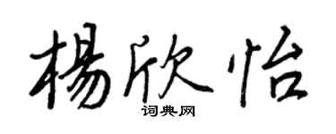 王正良楊欣怡行書個性簽名怎么寫