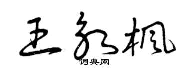 曾慶福王永楓草書個性簽名怎么寫