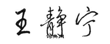 駱恆光王靜寧行書個性簽名怎么寫