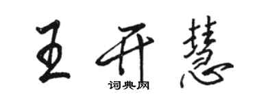 駱恆光王開慧行書個性簽名怎么寫