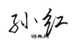 駱恆光孫紅行書個性簽名怎么寫