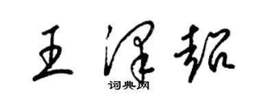 梁錦英王澤超草書個性簽名怎么寫