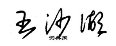 朱錫榮王沙湖草書個性簽名怎么寫