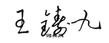 駱恆光王鑄九草書個性簽名怎么寫