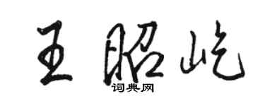 駱恆光王昭屹行書個性簽名怎么寫