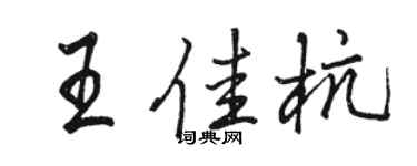 駱恆光王佳杭行書個性簽名怎么寫