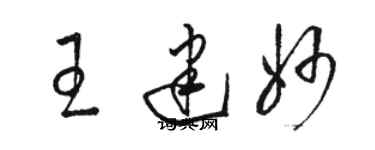 駱恆光王建妙草書個性簽名怎么寫