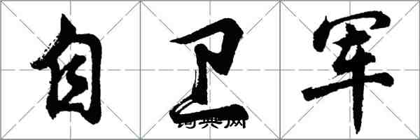 胡問遂自衛軍行書怎么寫