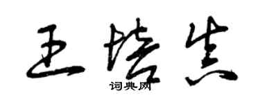曾慶福王培真草書個性簽名怎么寫