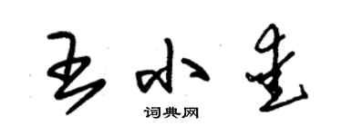 朱錫榮王小愛草書個性簽名怎么寫