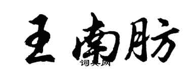 胡問遂王南肪行書個性簽名怎么寫