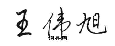 駱恆光王偉旭行書個性簽名怎么寫