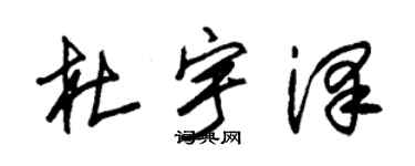 朱錫榮杜宇澤草書個性簽名怎么寫