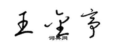 梁錦英王金亭草書個性簽名怎么寫