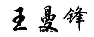 胡問遂王曼鋒行書個性簽名怎么寫