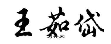 胡問遂王茹岱行書個性簽名怎么寫