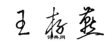 駱恆光王存燕草書個性簽名怎么寫