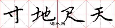 周炳元寸地尺天楷書怎么寫