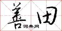 錢沛雲善田行書怎么寫