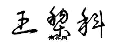 曾慶福王黎科草書個性簽名怎么寫