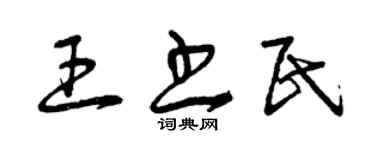 曾慶福王書民草書個性簽名怎么寫