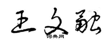 曾慶福王文融草書個性簽名怎么寫