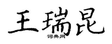 丁謙王瑞昆楷書個性簽名怎么寫