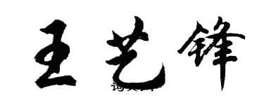 胡問遂王藝鋒行書個性簽名怎么寫