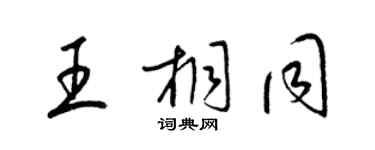 梁錦英王桐同草書個性簽名怎么寫