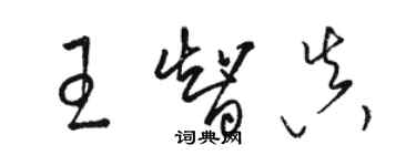 駱恆光王智真草書個性簽名怎么寫