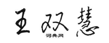 駱恆光王雙慧行書個性簽名怎么寫