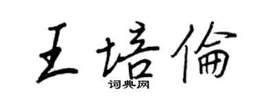 王正良王培倫行書個性簽名怎么寫