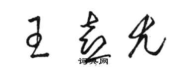 駱恆光王喜尤草書個性簽名怎么寫