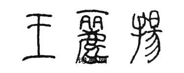 陳墨王麗揚篆書個性簽名怎么寫