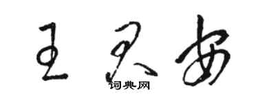 駱恆光王君安草書個性簽名怎么寫