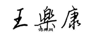 王正良王樂康行書個性簽名怎么寫