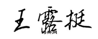 王正良王露挺行書個性簽名怎么寫