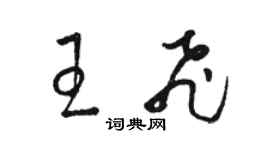 駱恆光王飛草書個性簽名怎么寫
