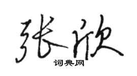 駱恆光張欣行書個性簽名怎么寫