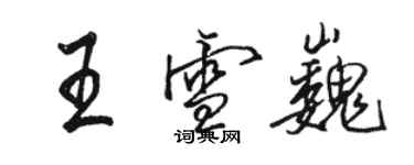 駱恆光王雪巍行書個性簽名怎么寫