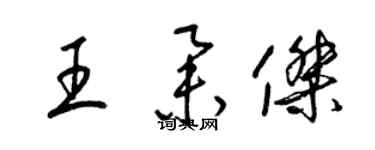 梁錦英王舉傑草書個性簽名怎么寫