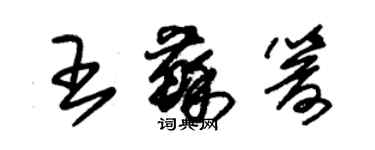 朱錫榮王蘇箭草書個性簽名怎么寫