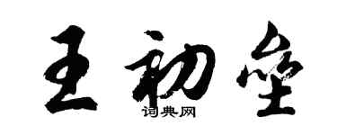 胡問遂王初壘行書個性簽名怎么寫