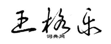 曾慶福王格樂草書個性簽名怎么寫