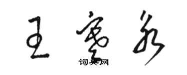 駱恆光王寒永草書個性簽名怎么寫