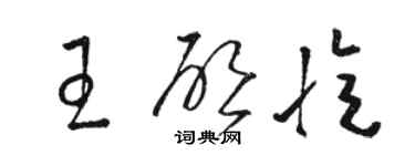 駱恆光王啟憶草書個性簽名怎么寫