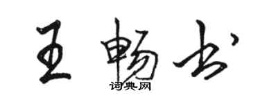 駱恆光王暢書行書個性簽名怎么寫