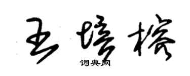 朱錫榮王培榕草書個性簽名怎么寫